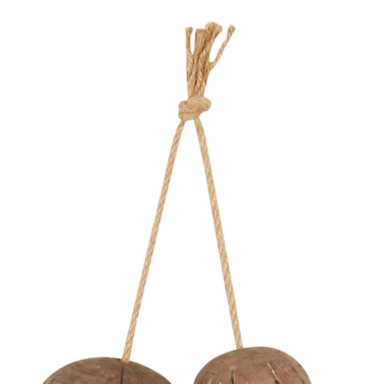 Distressed Brown Handmade Striped 6 Strung Buoy Wall Décor